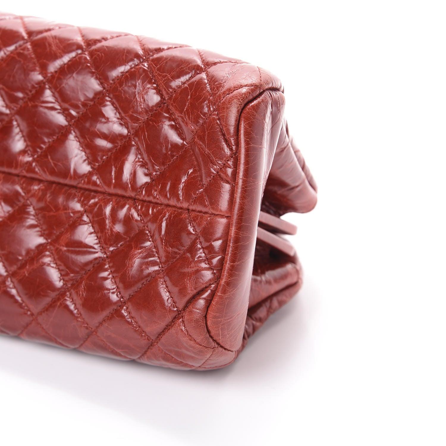 Chanel Glazed Calfskin Quilted Medium Just Mademoiselle Red 10 of 10