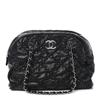 Chanel Calfskin Ultra Stitch Bowler Black 1 of 9