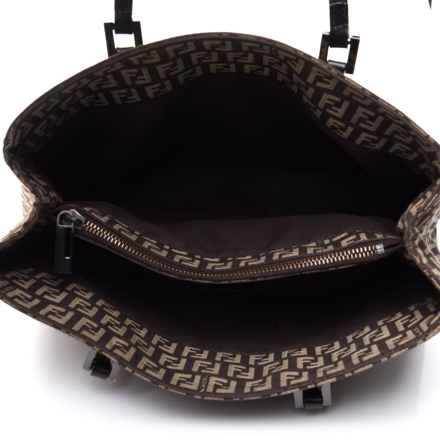 Fendi Zucchino Vitello Small Tote Testa di Moro Beige 5 of 18