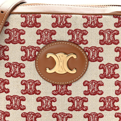Celine Triomphe Canvas Small Camera Bag Fox Red 8 of 10