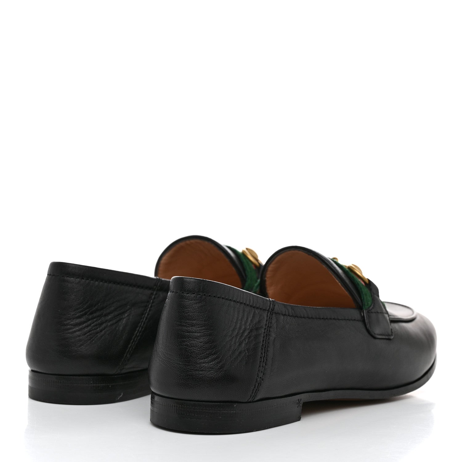 Gucci Malaga Kid Web Womens Horsebit Loafers 36 Black 4 of 8