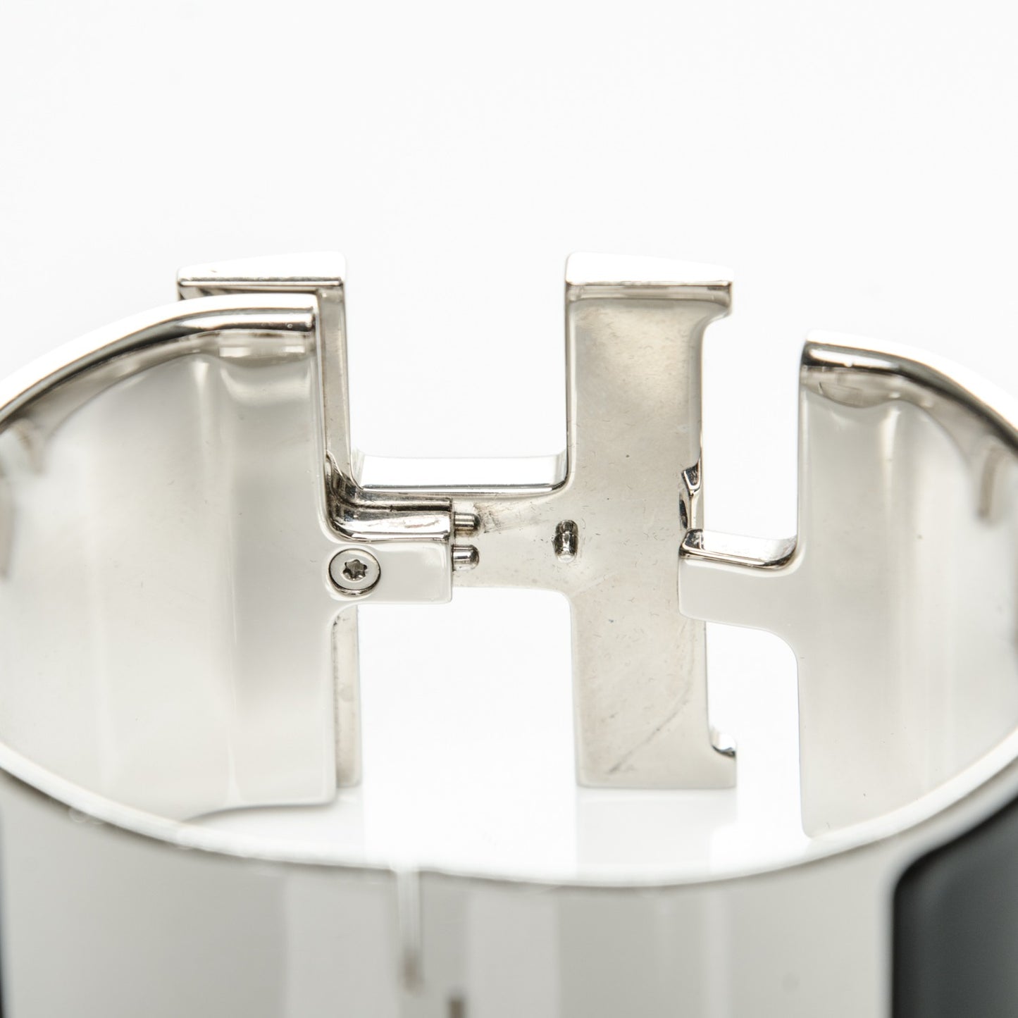 Enamel Extra Wide Clic Clac H Bracelet PM Black