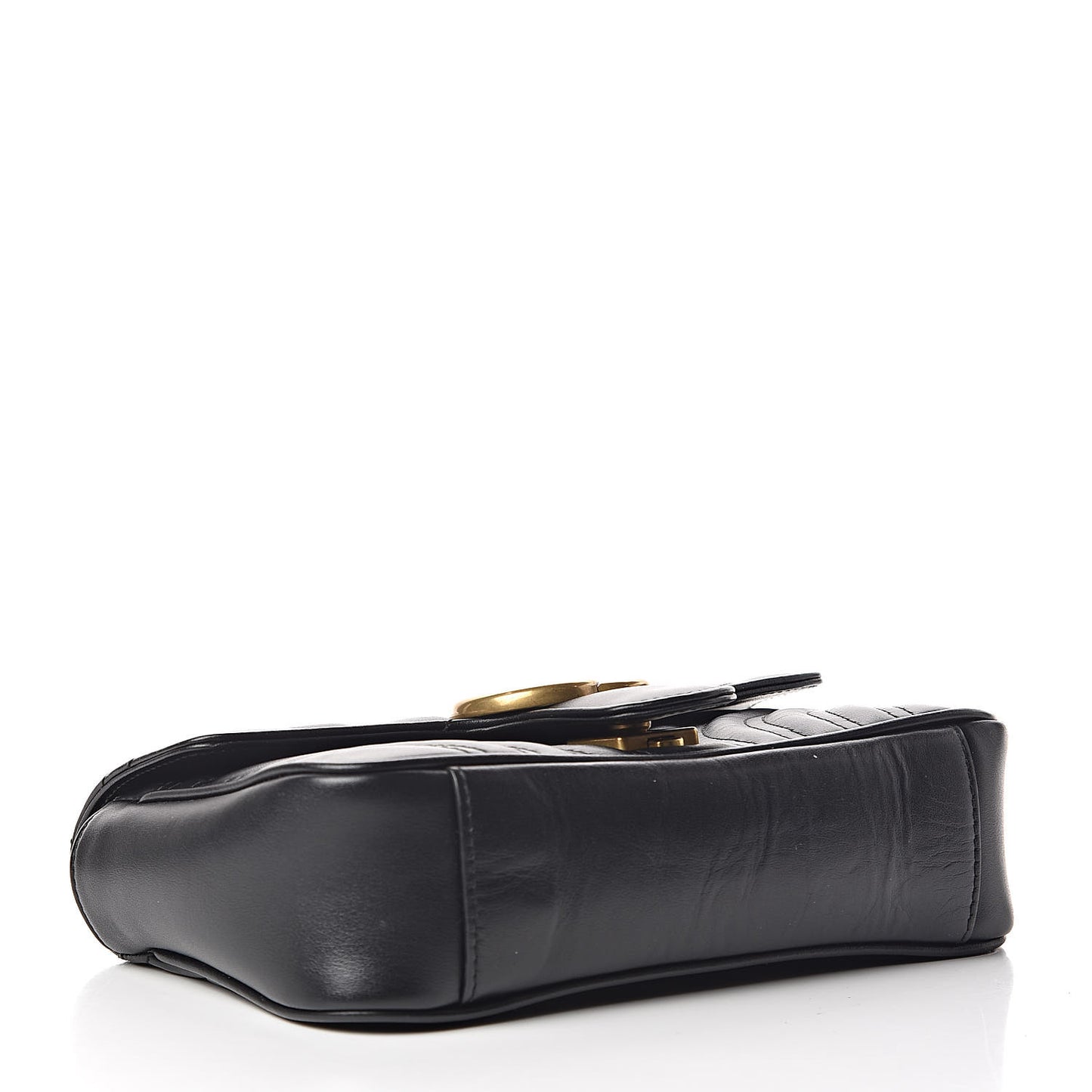Calfskin Matelasse Mini GG Marmont Shoulder Bag Black