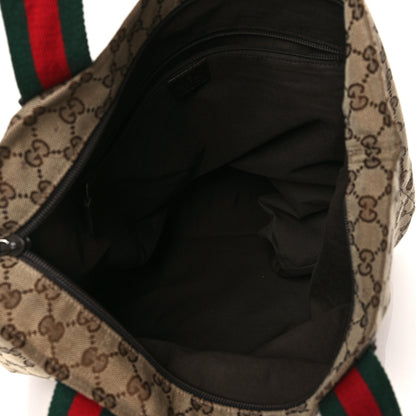 Gucci GG Monogram Large Web Handle Vertical Tote Dark Brown 4 of 10