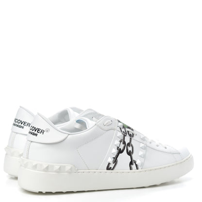 Valentino Garavani X UNDERCOVER Calfskin Womens Untitled Rockstud Open Sneakers 41 White 4 of 10