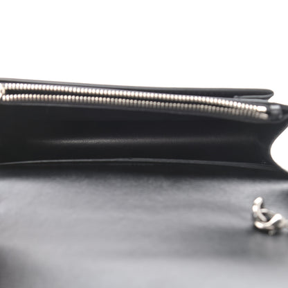 Saint Laurent Calfskin Monogram Sunset Chain Wallet Black 5 of 9