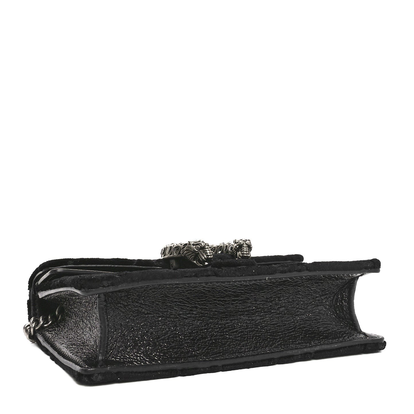 Velvet GG Monogram Super Mini Dionysus Shoulder Bag Black