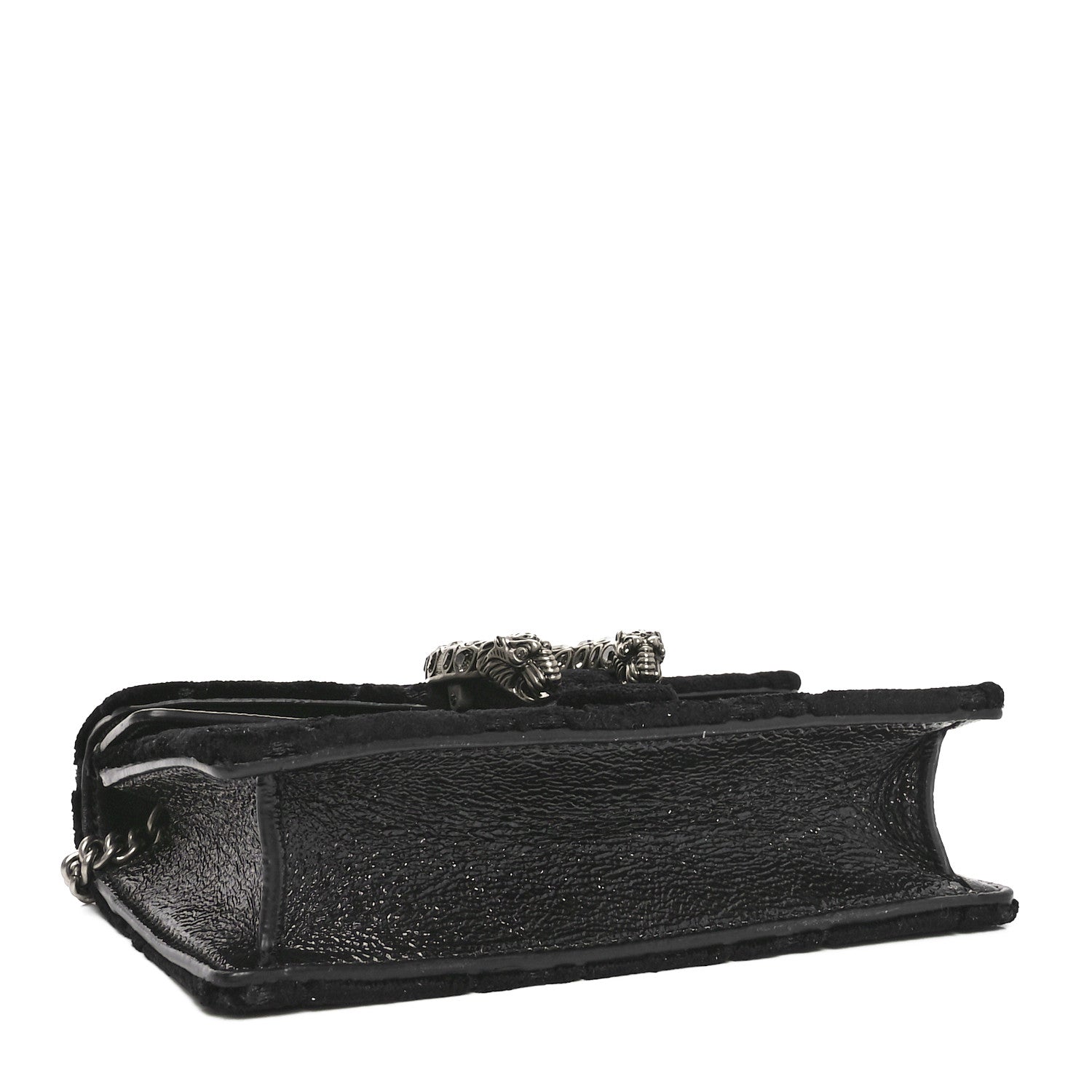 Gucci Velvet GG Monogram Super Mini Dionysus Shoulder Bag Black 4 of 9