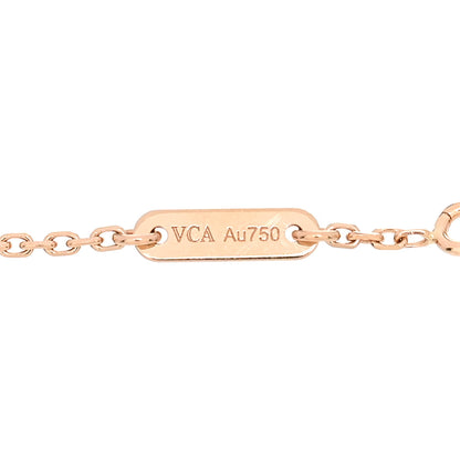 Van Cleef & Arpels 18K Rose Gold Carnelian Sweet Alhambra Heart Bracelet 4 of 4