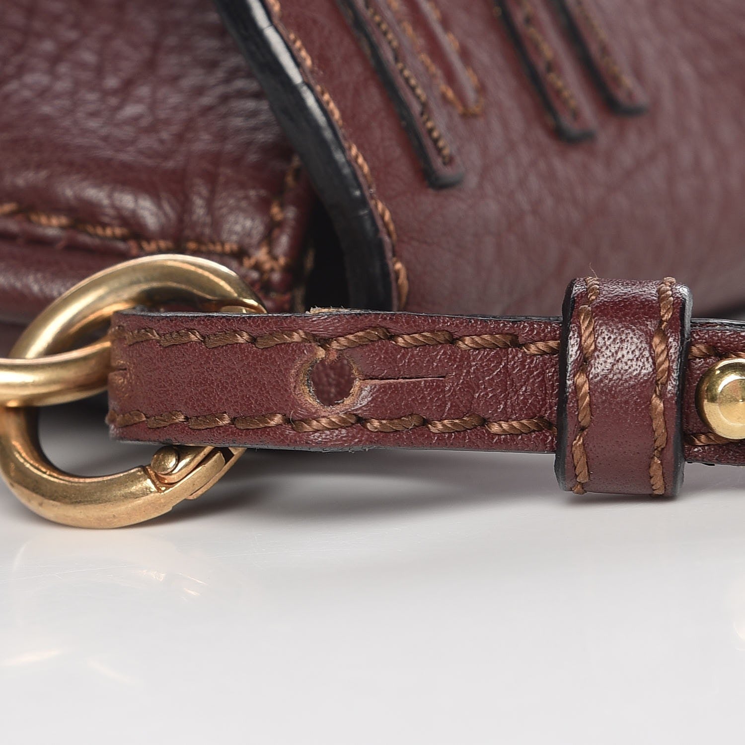 Chloe Calfskin Marcie Pochette Crossbody Bag Wine Purple 10 of 10
