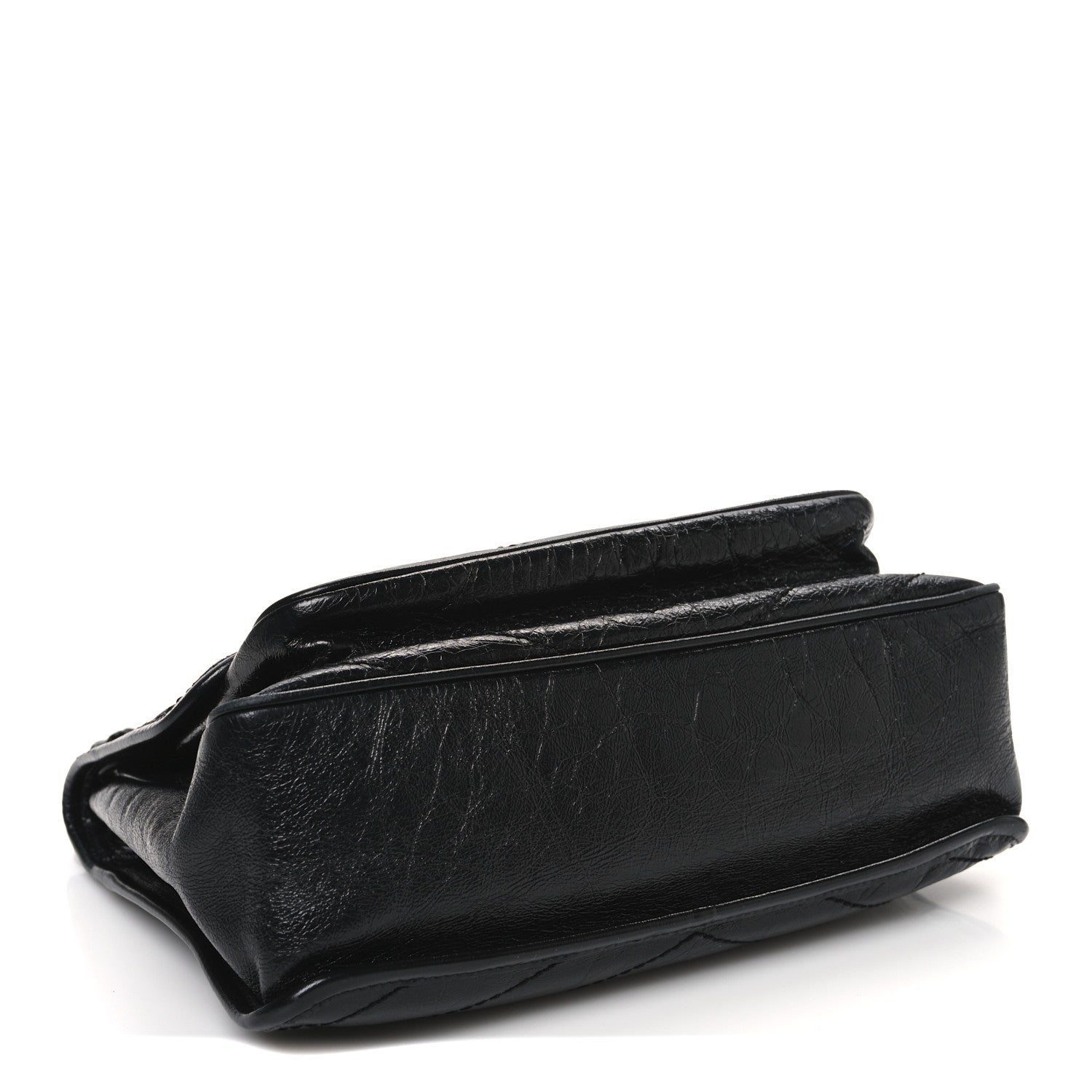 Saint Laurent Crinkled Calfskin Matelasse Monogram Medium Niki Chain Satchel Black 4 of 12