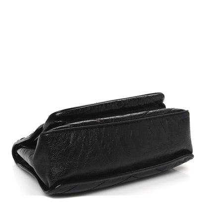 Saint Laurent Crinkled Calfskin Matelasse Monogram Medium Niki Chain Satchel Black 4 of 12