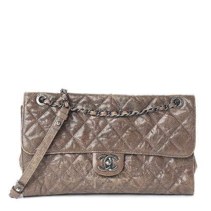 Chanel Crumpled Grained Calfskin Jumbo CC Crave Flap Beige 1 of 11