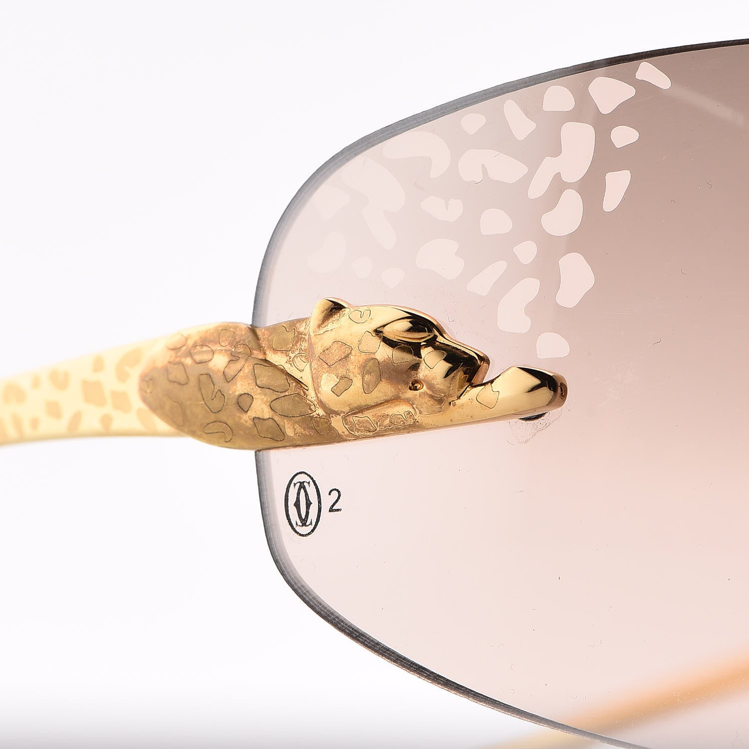 Cartier Panthere De Shield Sunglasses Gold 7 of 7