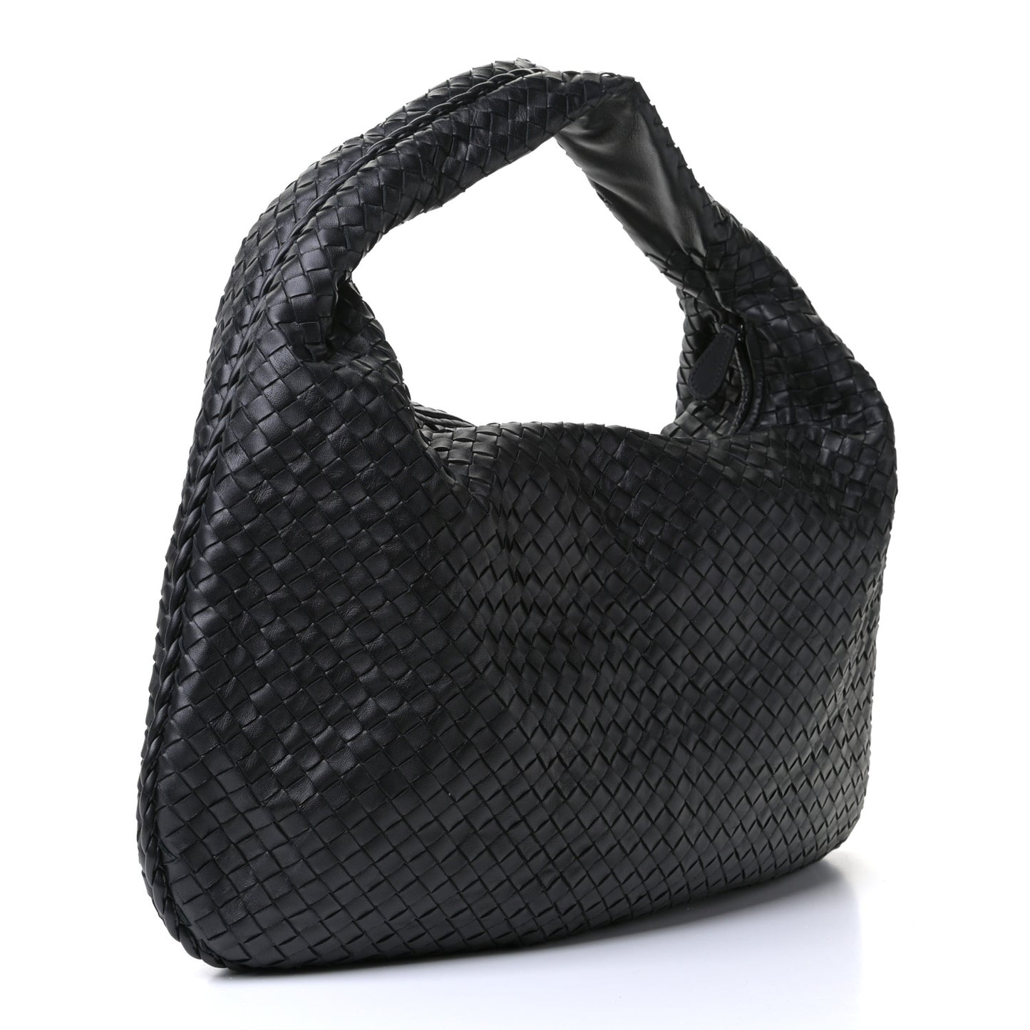 Nappa Intrecciato Medium Veneta Hobo Black