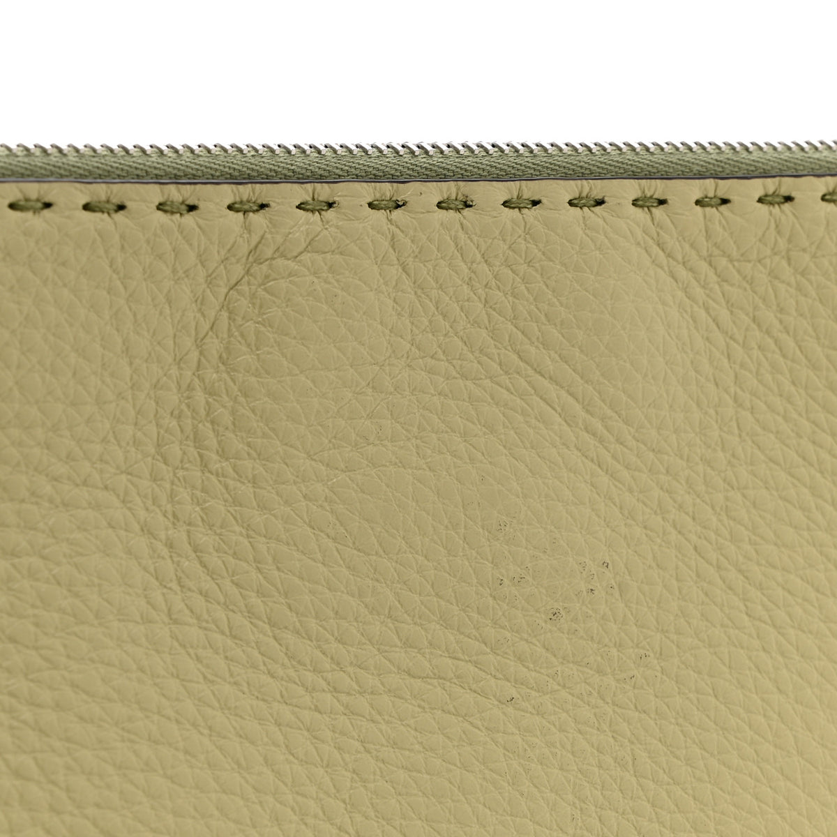 Cuoio Romano Selleria Large Flat Pouch Green Tea