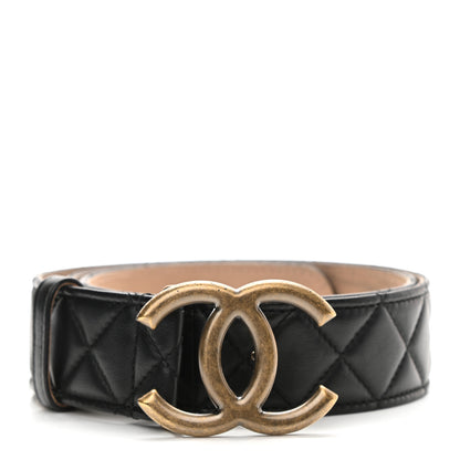 Chanel Lambskin Quilted CC Belt 90 36 Black 1 of 8