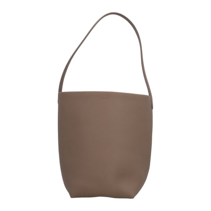 The Row Grained Calfskin Medium N/S Park Tote Smoked Taupe 1 of 9