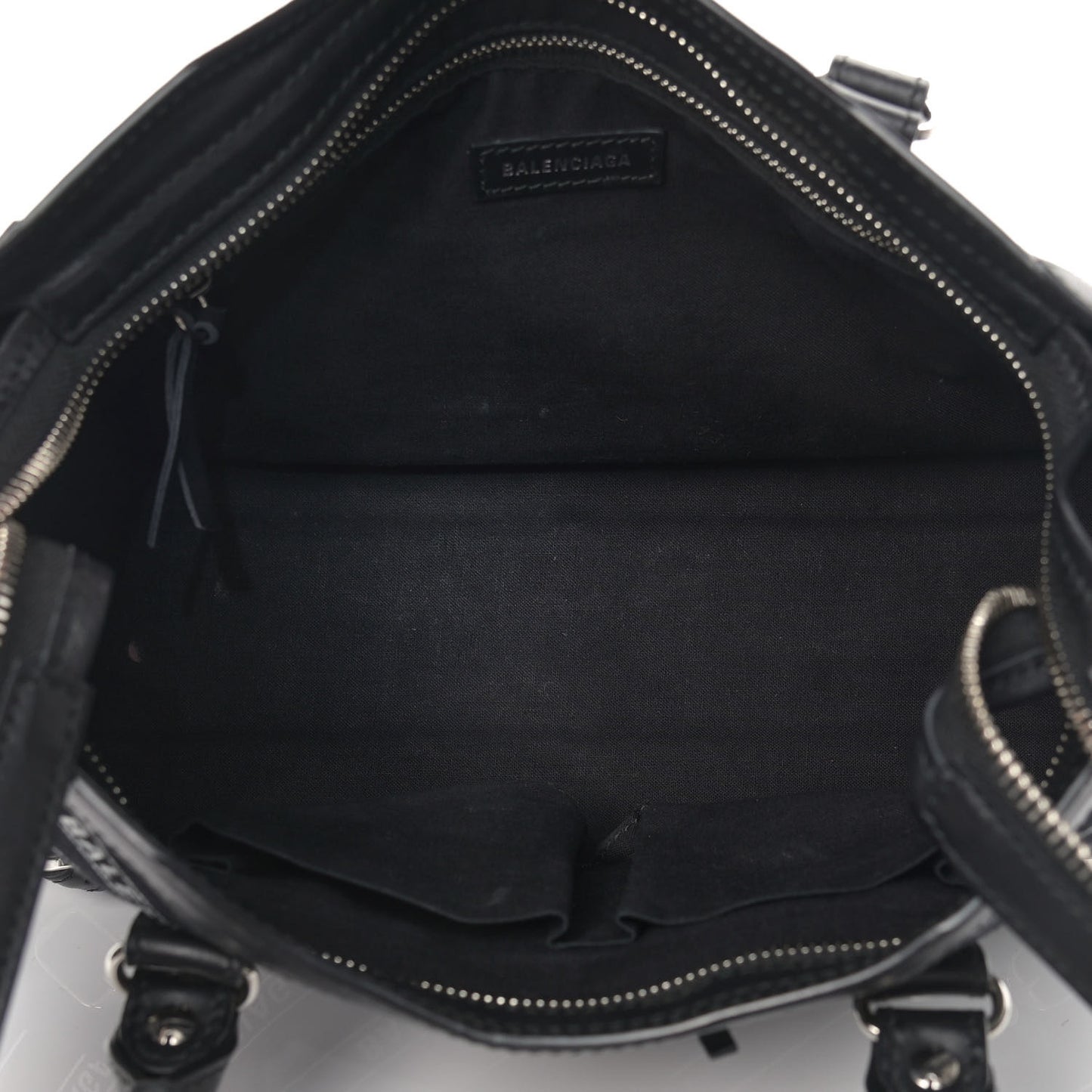 Canvas Satin Calfskin Diagonal Allover Logo Print Classic Silver Hardware S City Black White