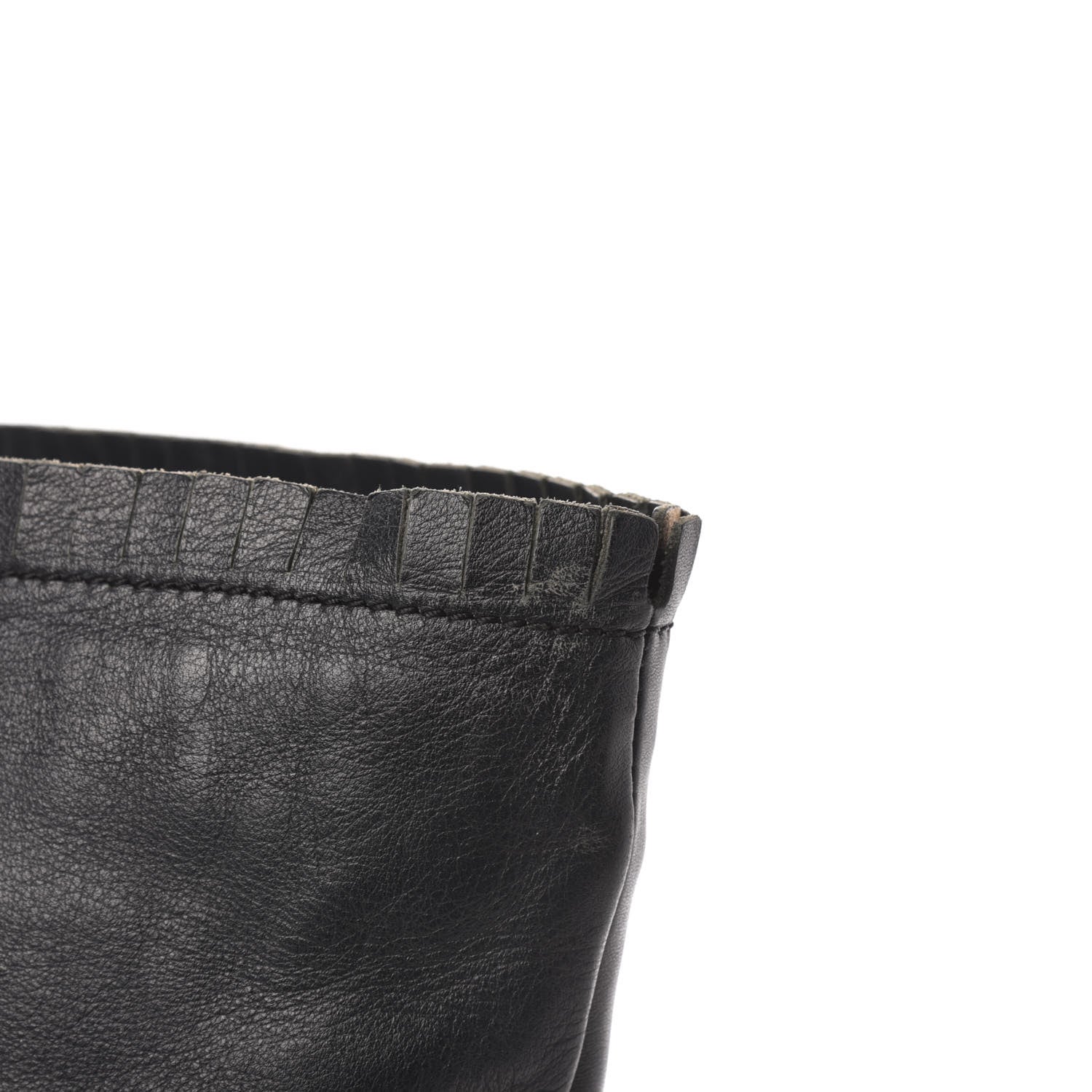 Fendi Calfskin Ruffle Roll Tote Black 12 of 13