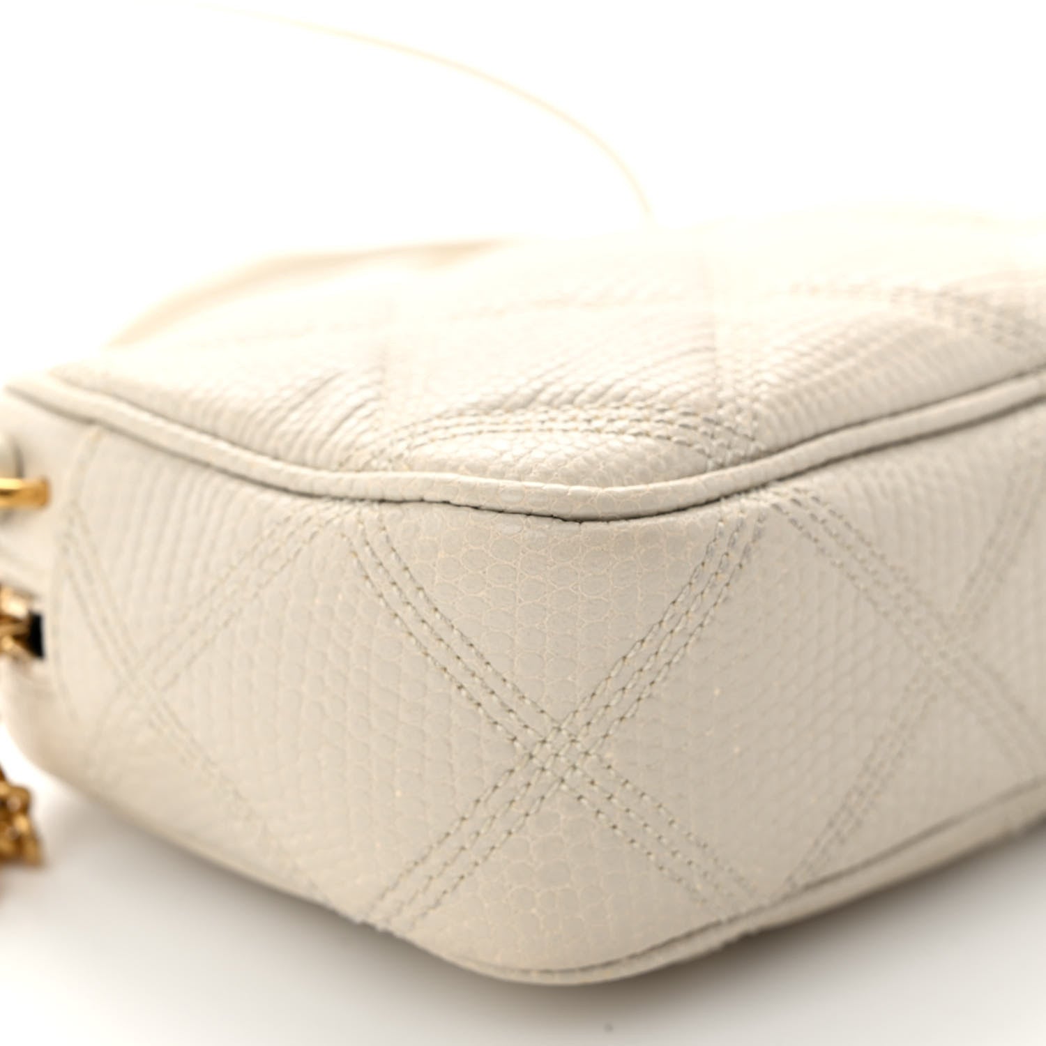 Saint Laurent Lizard Embossed Becky Camera Bag Blanc Vintage 9 of 10
