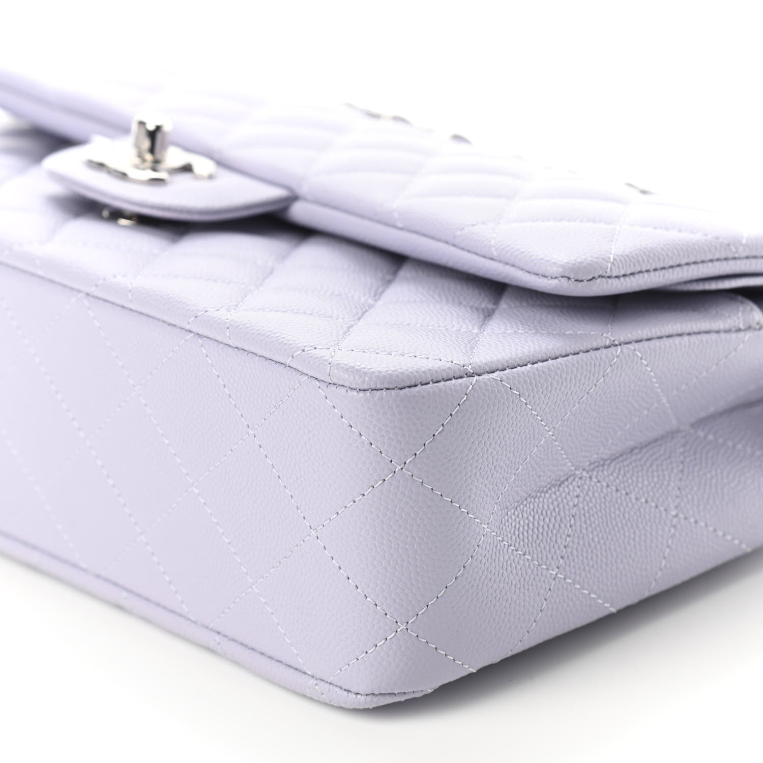 Chanel Caviar Quilted Medium Double Flap Light Purple 9 of 9