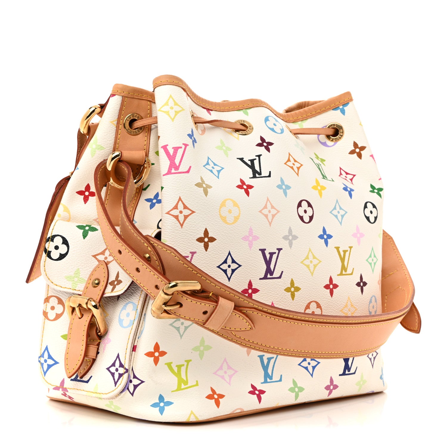Louis Vuitton Monogram Multicolor Petit Noe White 3 of 13