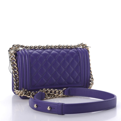 Chanel Calfskin Quilted Small Boy Flap Purple 3 of 10