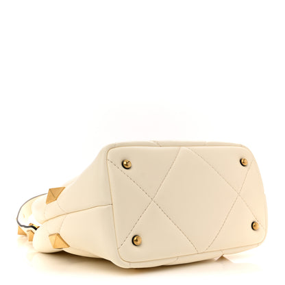 Valentino Garavani Nappa Small Roman Stud The Handle Bag Ivory 4 of 12