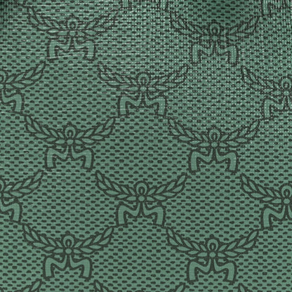 MCM Lauretos Spanish Calfskin Medium Himmel Drawstring Bucket Bag Forest Green 9 of 11