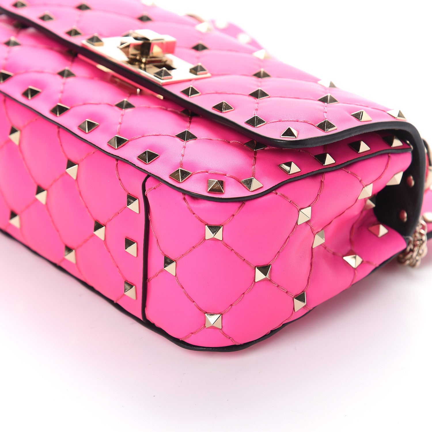 Valentino Garavani Calfskin Mini Rockstud Spike Shoulder Bag Azalea 7 of 8