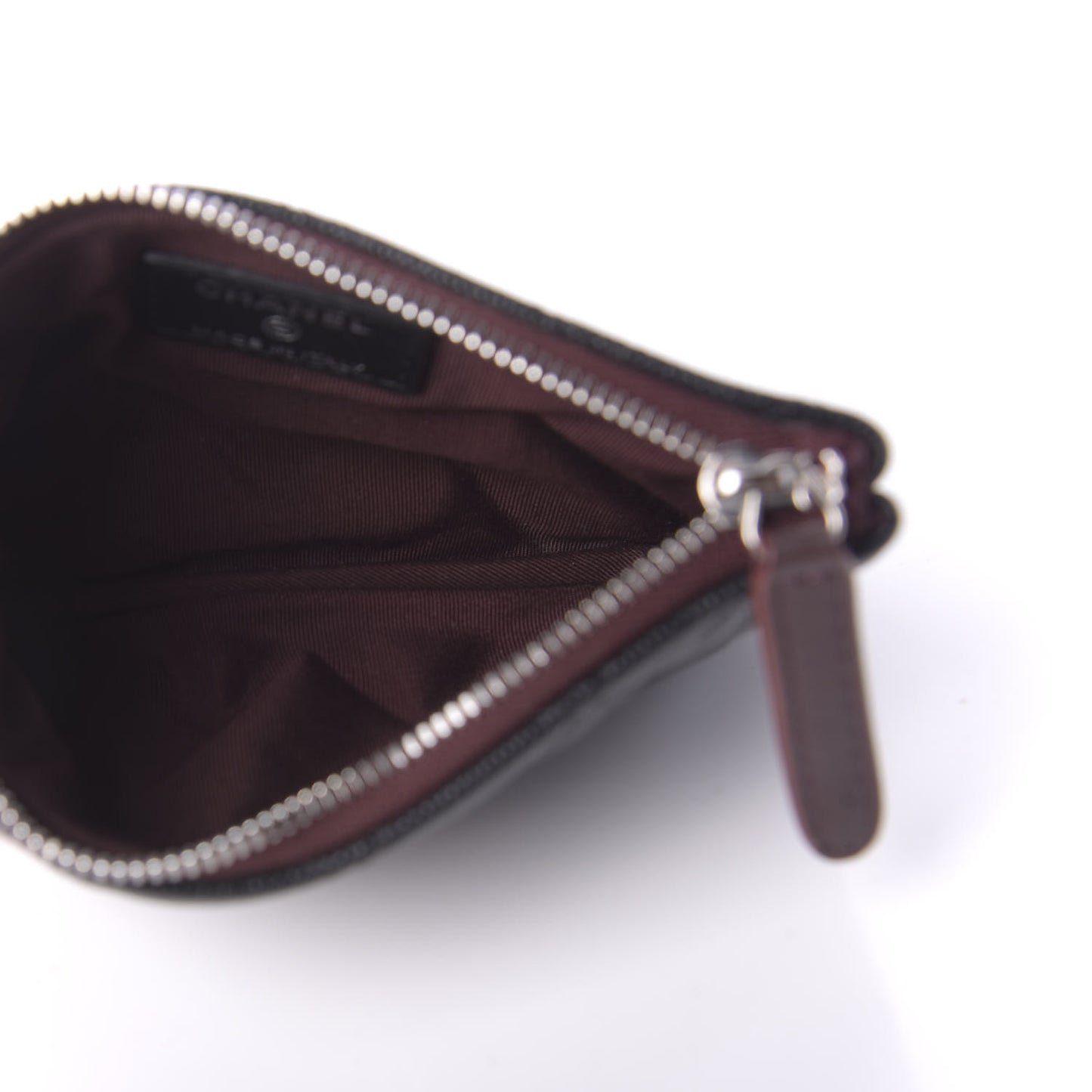 Caviar Quilted Small Cosmetic Case Black