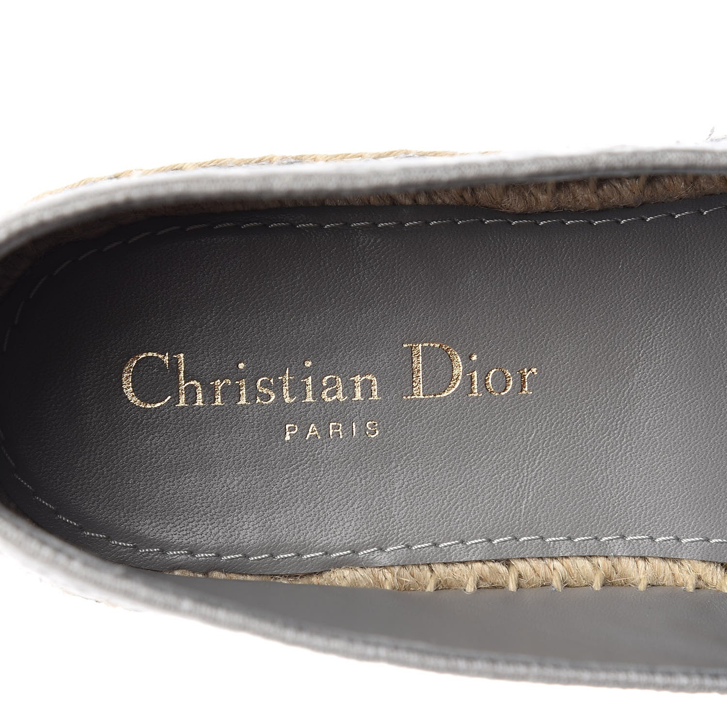 Christian Dior Oblique Embroidered Granville 15mm Espadrilles 41 Grey Stone 7 of 9