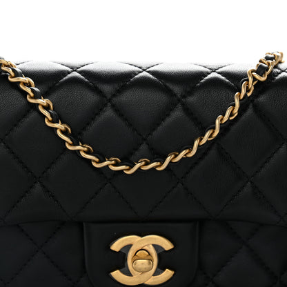 Chanel Lambskin Quilted Mini Rectangular Pearl Crush Flap Black 8 of 10