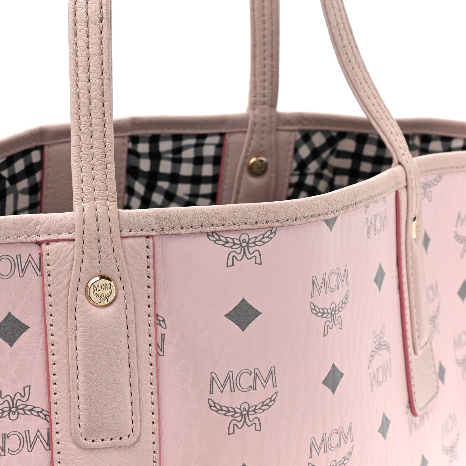 MCM Visetos Large Liz Reversible Shopper Tote Pink 17 of 21