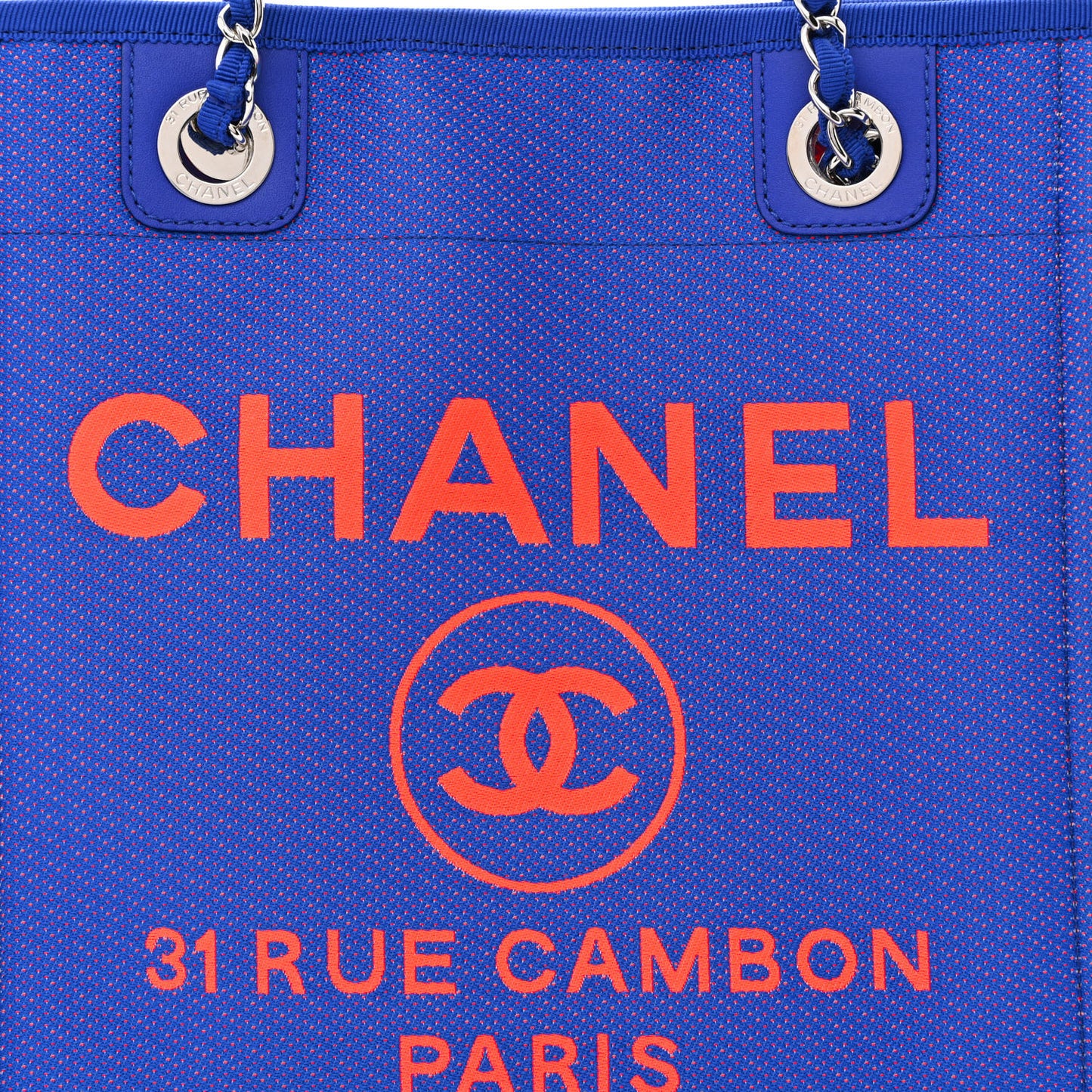 Mixed Fibers Mini Deauville Tote Blue Orange