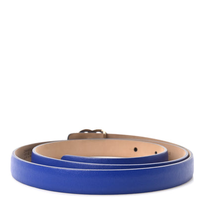 Chanel Lambskin Pearl CC Skinny Belt 85 34 Blue 2 of 7