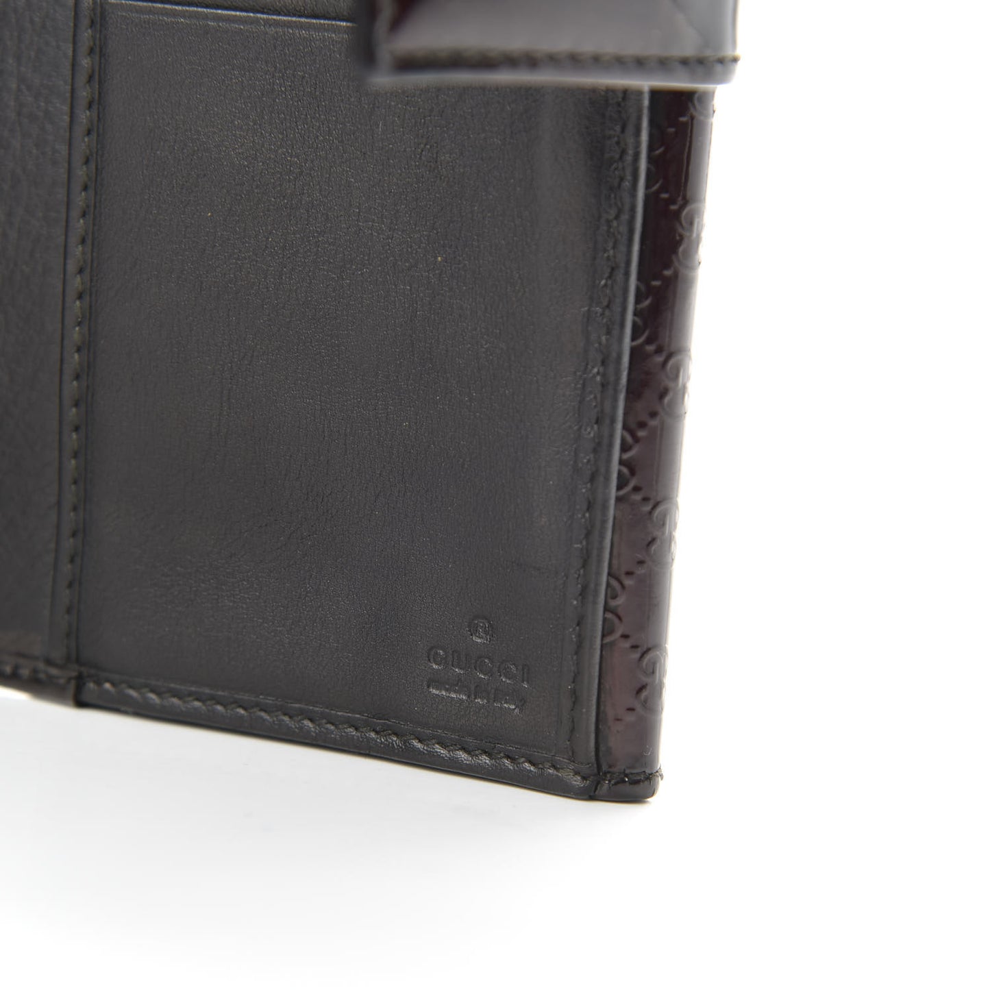 Patent Microguccissima Nice Wallet Burgundy