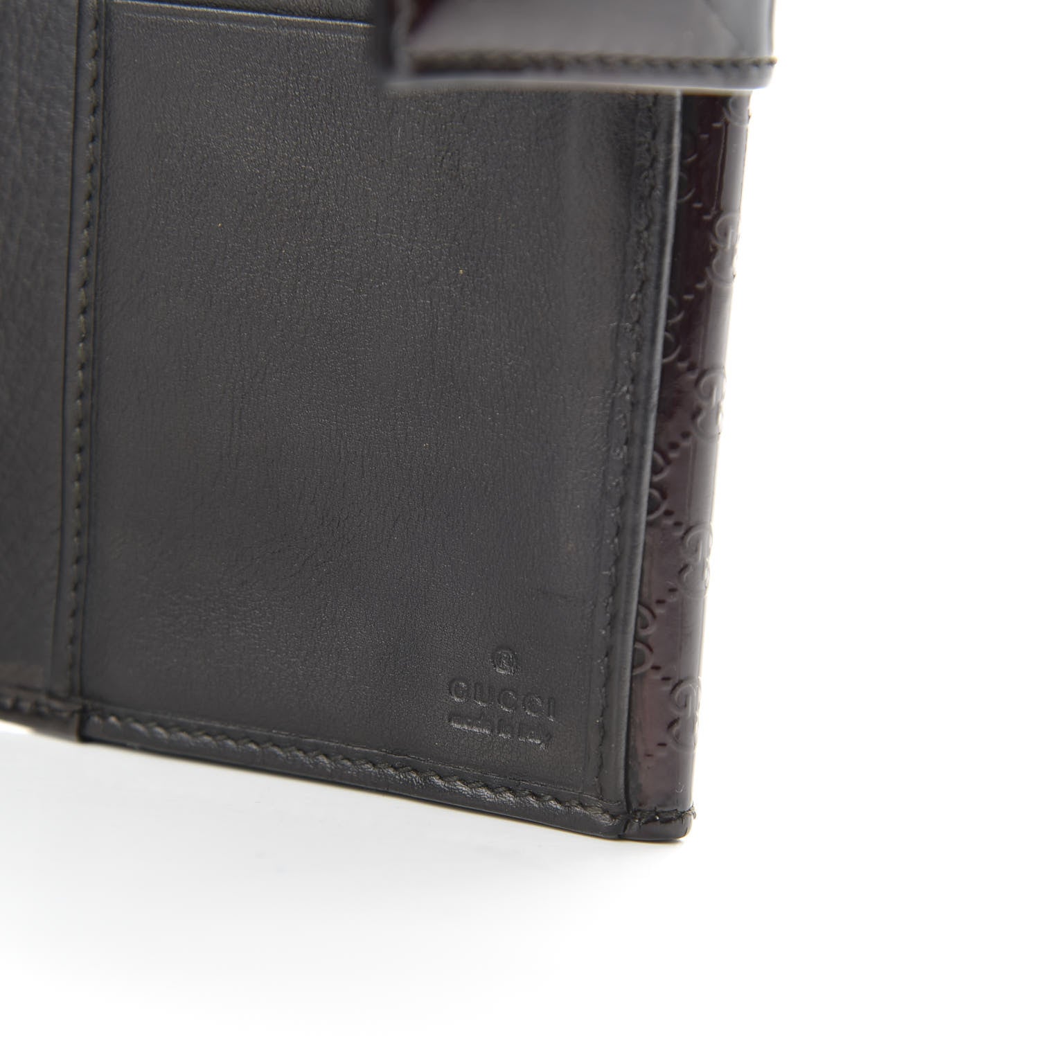 Gucci Patent Microguccissima Nice Wallet Burgundy 6 of 7