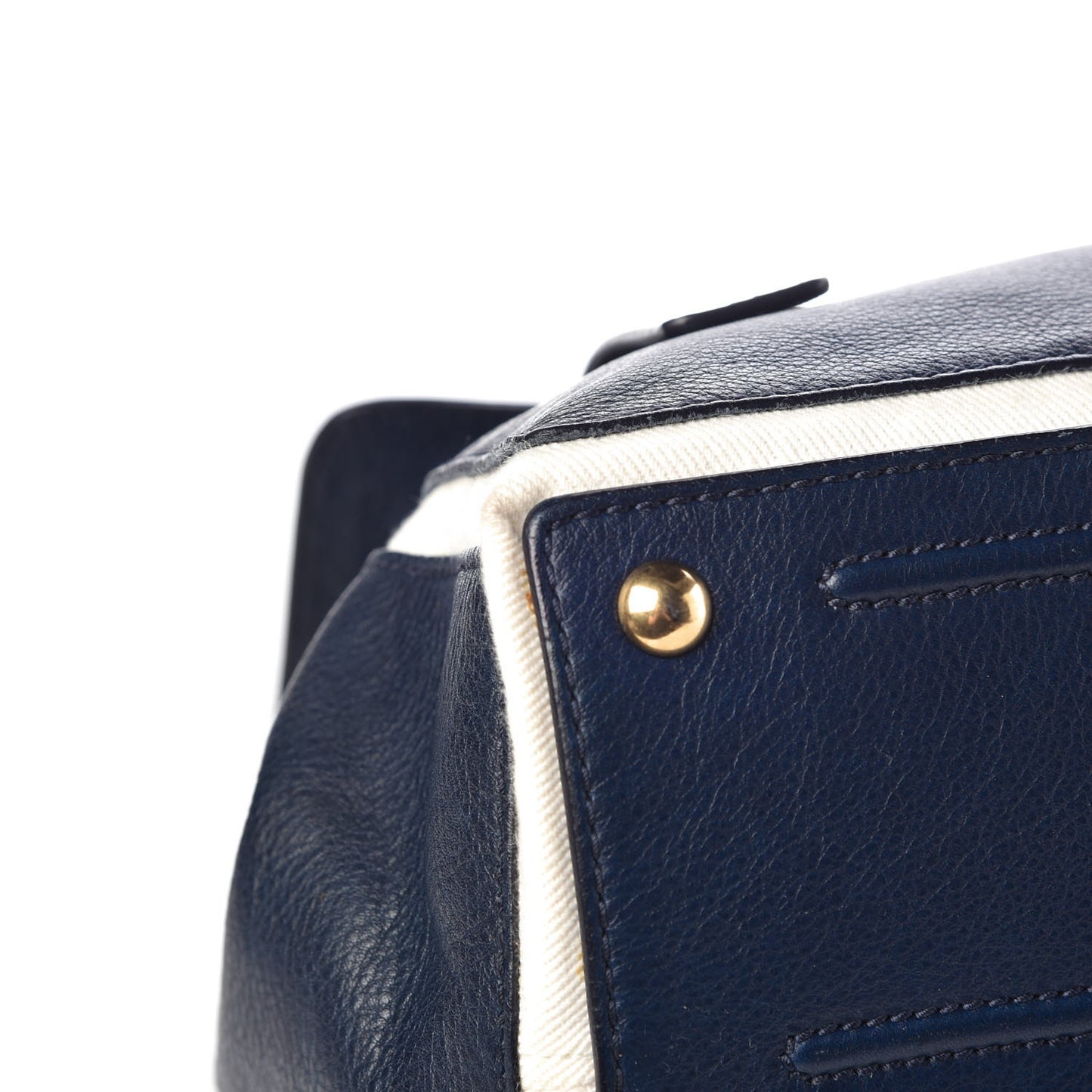 Calfskin Canvas Medium Muse Two Blue