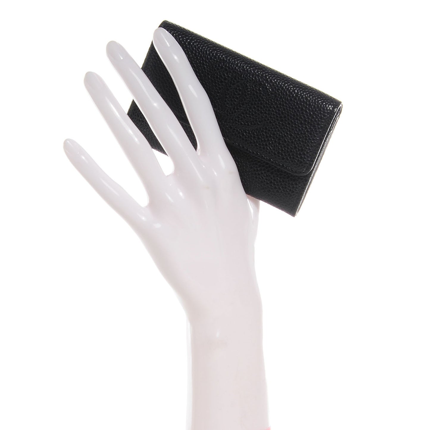 Caviar Timeless CC Flap Card Holder Black