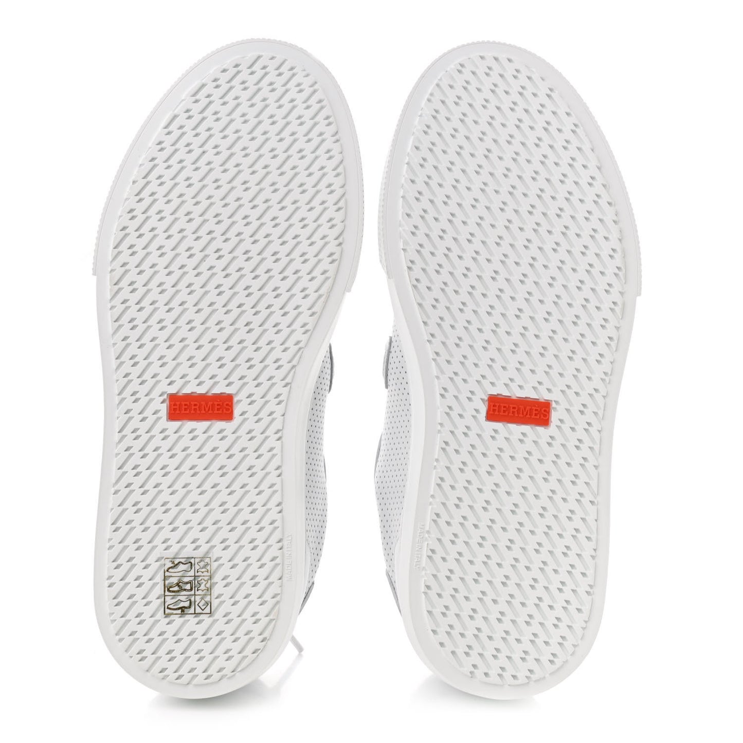 Calfskin Perforated Day Sneakers 36.5 White