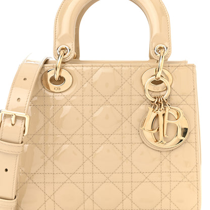 Christian Dior Patent Cannage Small Lady Dior Beige 7 of 10