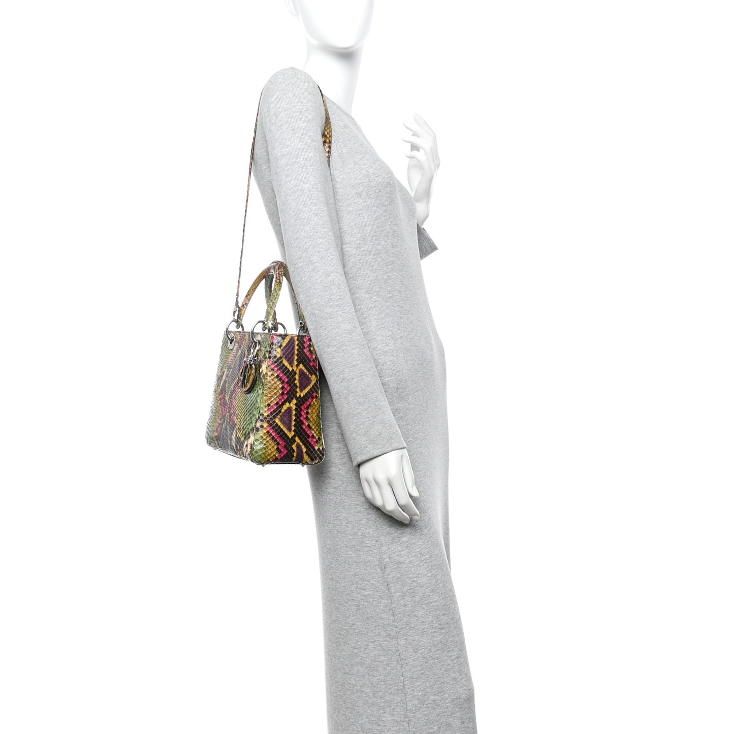 Snakeskin Medium Lady Dior Multicolor