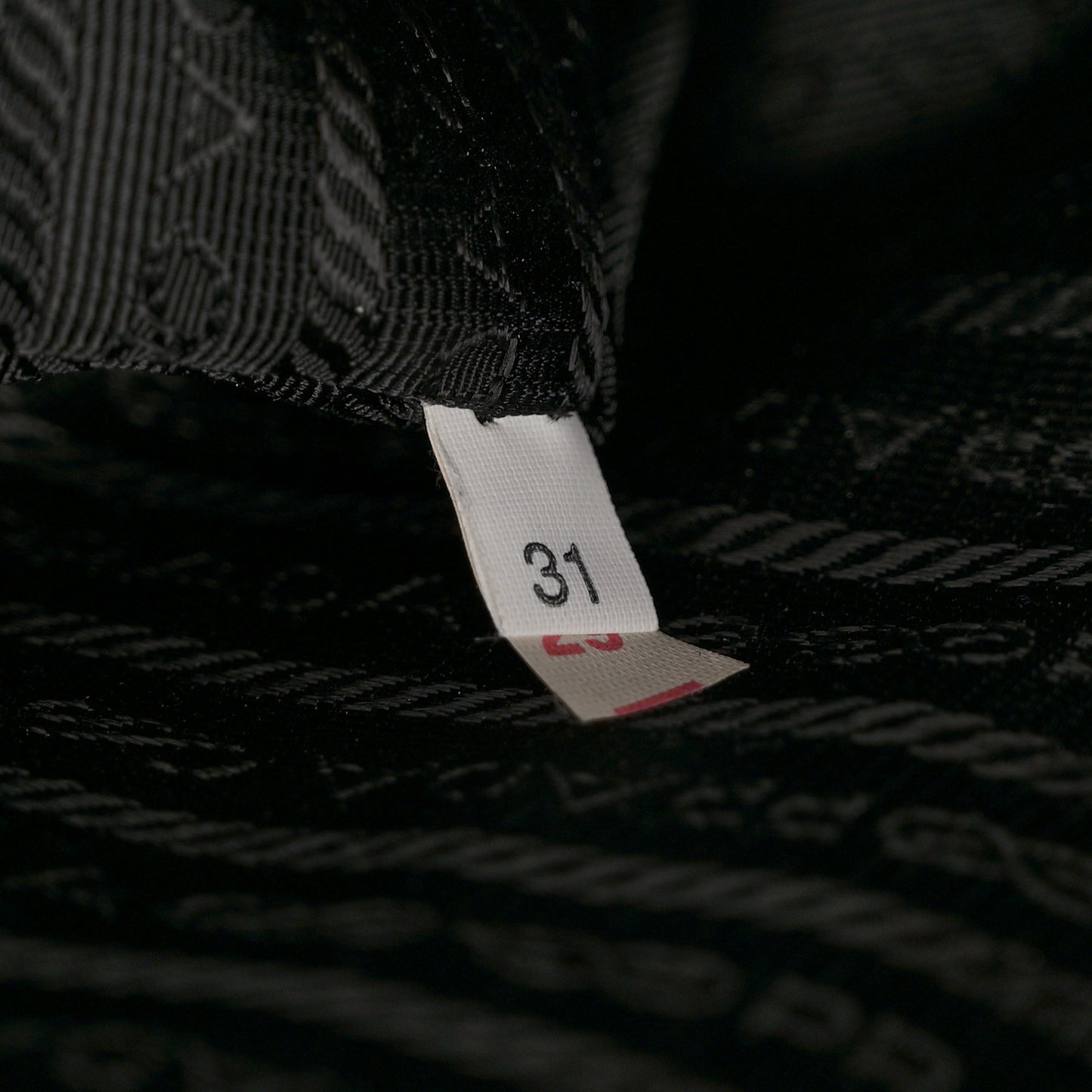 Tessuto Nylon Saffiano Metal Triangle Logo Work Bag Black