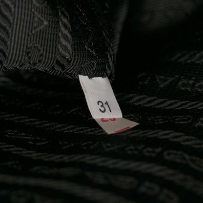 Prada Tessuto Nylon Saffiano Metal Triangle Logo Work Bag Black 7 of 14