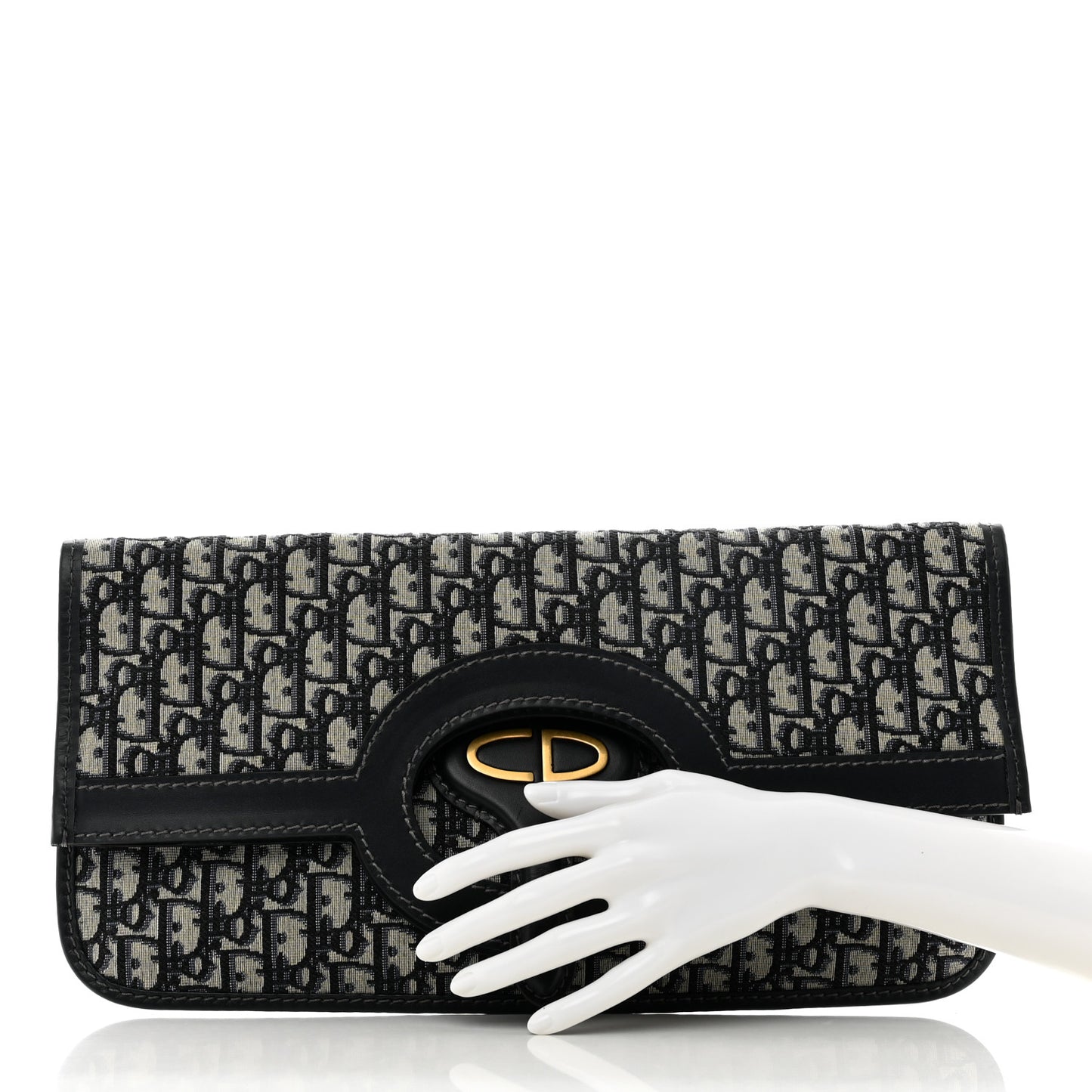 Oblique Fold Over Clutch Blue