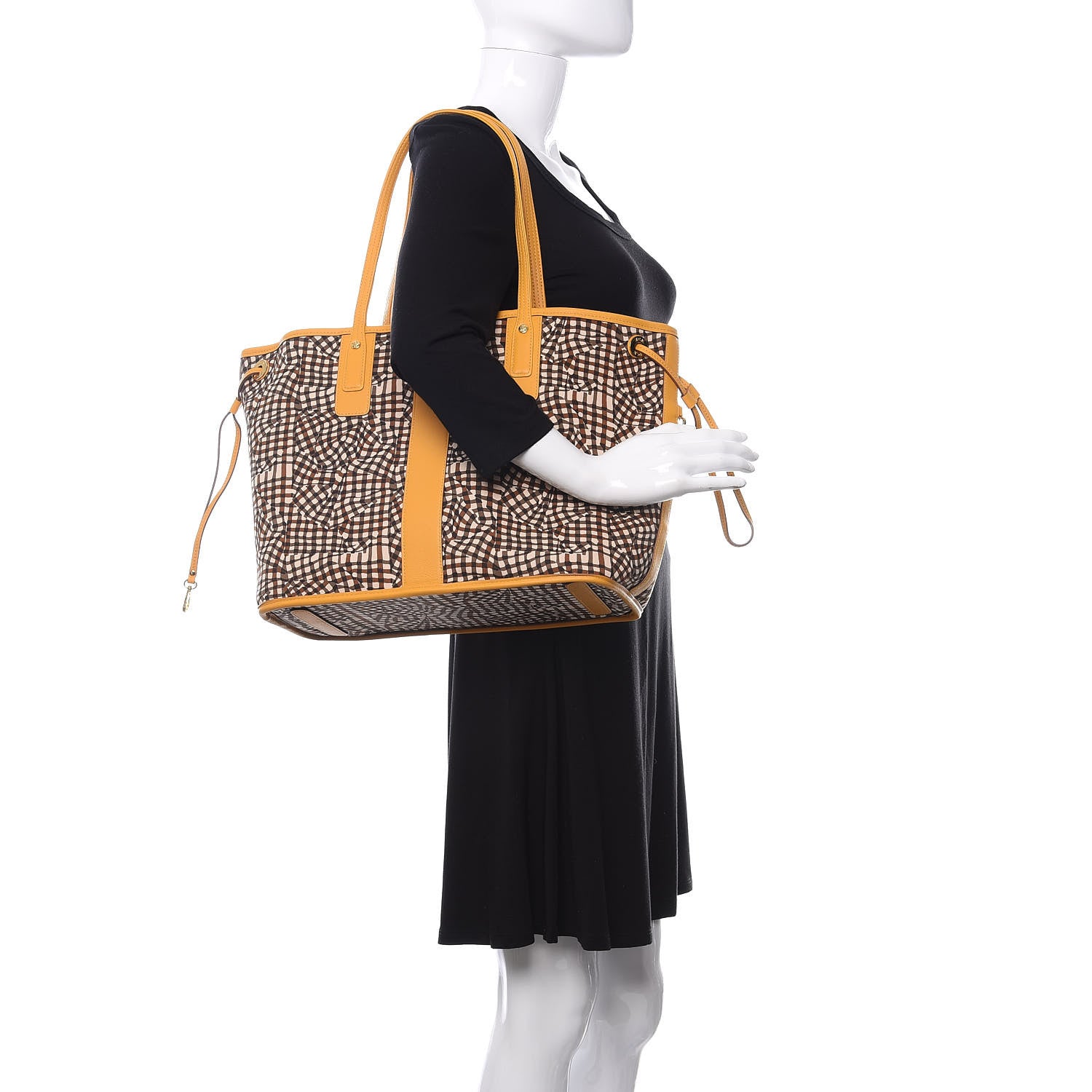 MCM Visetos Medium Liz Reversible Shopper Tote Cognac Yellow 3 of 17