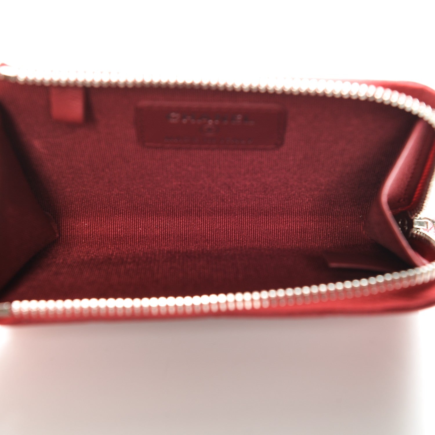 Chanel Caviar Quilted Diamond CC Key Holder Case Dark Pink 5 of 8