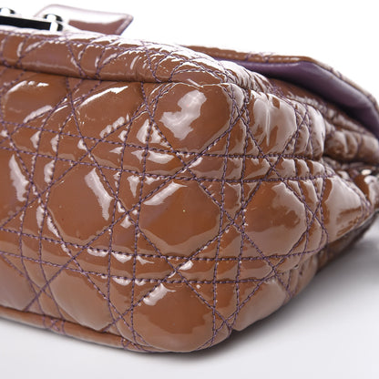 Christian Dior Patent Cannage New Lock Flap Purple 9 of 16